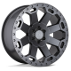 Black Rhino Warlord Matte Gunmetal 17x8, +52, 6x130, Single Rim