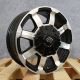 Vision Valor Gloss Black with Machined Spoke Faces and Lip Accents 16x6.5 +45 5x160 65.1 Wheels Set of Rims