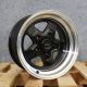 VISION - 521 NITRO Gloss black w/ machined lip 15x 8 (SET)