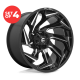 (Set of 4) Fuel D753 REACTION Wheels 24X12 6X135/6X5.5 -44mm Black Rims 24