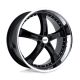 TSW Jarama Black with a Machined Lip 19x8, +45, 5x112, Single Rim
