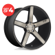 NICHE 1PC - M134 MILAN MATTE BLACK MACHINED WITH DOUBLE DARK TINT (20