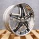 Gianna Blitz Chrome with Black Inserts 20x8.5 +20 5x114.3 73.1 Wheels Set of Rims