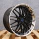MRR GT1 Black Machined Lip 19x9.5 +40 5x112 66.6 Wheel Single Rim