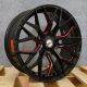 STRADA Shift Spring Gloss Black Candy Red Milled 18x8 +35 5x120 Wheel Single Rim