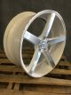 Strada Perfetto White with Machined Spoke Faces 20x8.5 +35 5x112 72.6 Wheels Set of Rims