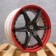 Noir Elite NR104 Gloss Black Red Lip  20x8.5 +35 5x114.3 Wheel Single Rim