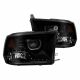 Spyder- Smoke Halo Projector Headlights w/Parking LEDs for Ram 1500-12 w/o Projector Headlights w/o LED (DRL) w/Halogen Headlights