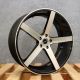 STRADA PERFETTO Gloss Black Machined Face 22x8.5 5x114.3 +40 Wheels Set of Rims