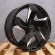 Strada Coltello Gloss Black with Milled Spoke Accents 22x9 +15 5x115 72.6 Wheels Set of Rims