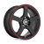 MOTEGI RACING MR116 Black with Red Stripe 18x8, +45, 5x114.3, Single Rim
