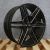 Cavallo CLV-17 Gloss Black with Milled Spoke Edges 24x9 +18 5x115 5x139.7 78.1 Wheel Single Rim