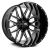 Hardrock AFFLICTION Gloss Black w Milled Spoke Accents 22x10, -19, 6x139.7, Single Rim